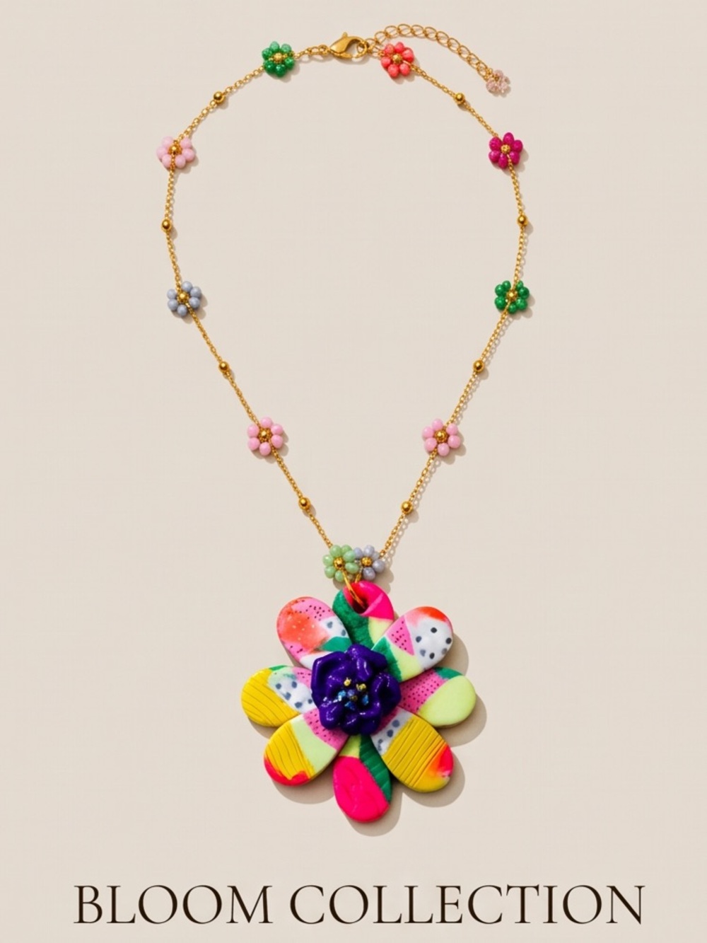 Rainbow Daisy Pendant Necklace from the Bloom Collection